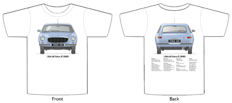 Volvo P1800S 1966-68 T-shirt Front & Back